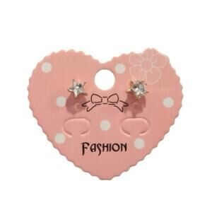 Star Stud Earrings Gold Tone Rhinestone Dainty Posts Women Girls Gift Jewelry